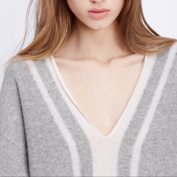 Vince Double V Neck Cashmere Sweater - Picture 2 of 7